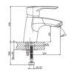 Змішувач для умивальника HAIBA HANSBERG 001 НІЖ HB0170 Змішувач для умивальника HAIBA HANSBERG 001 НІЖ HB0170
