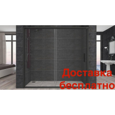 Душові двері Aquanil CARMEN 110х190 см чорний профіль прозоре скло