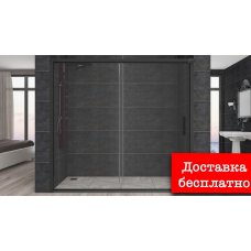 Душові двері Aquanil CARMEN 120х190 см чорний профіль прозоре скло