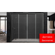 Душові двері Aquanil TREND 160х190 см із чорним профілем