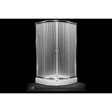 Душова кабіна SunStar SS-502 (S-06), 900х900х1800 мм, смужка (матова), дверцята розсувні