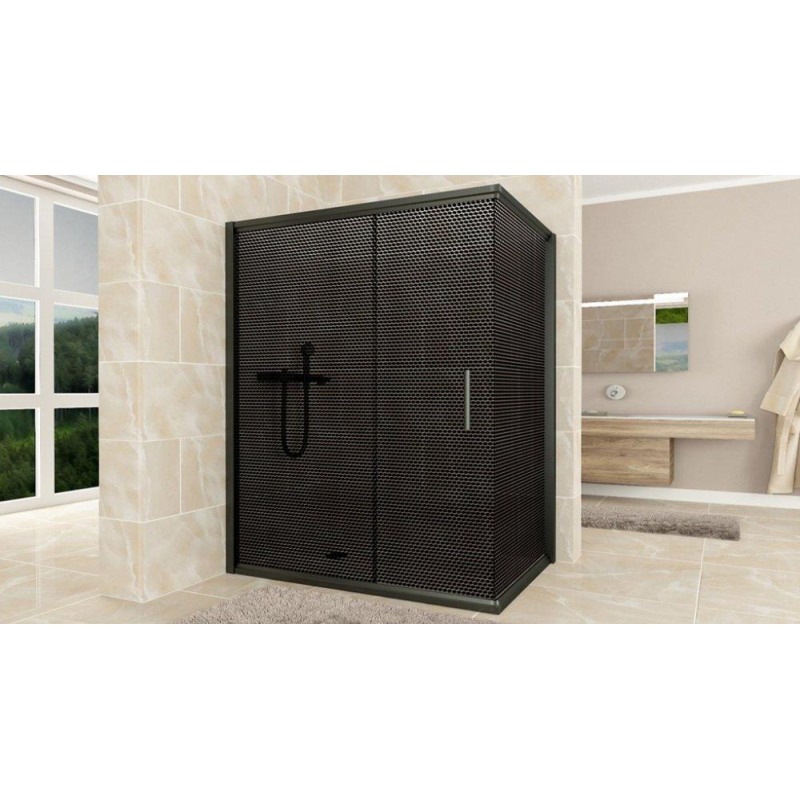 Душова кабіна Aquanil MINNESOTA Dark 120х100х190 см Тонована Перфорація з чорним профілем Душова кабіна Aquanil MINNESOTA Dark 120х100х190 см Тонована Перфорація з чорним профілем