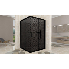 Душова кабіна Aquanil INDIANA Dark 90x90x190 см Тонована Перфорація з чорним профілем