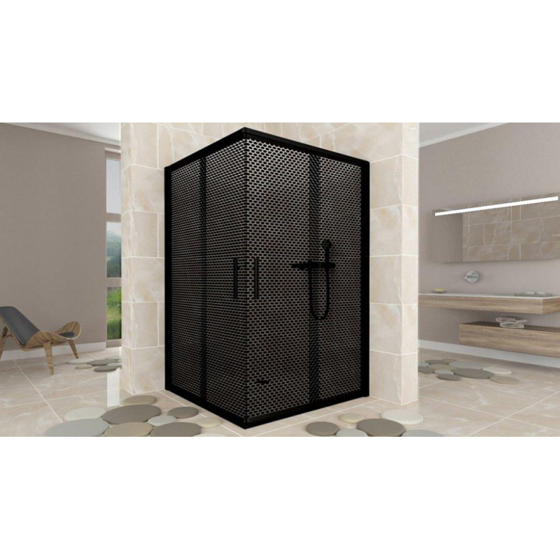 Душова кабіна Aquanil INDIANA Dark 90x90x190 см Тонована Перфорація з чорним профілем Душова кабіна Aquanil INDIANA Dark 90x90x190 см Тонована Перфорація з чорним профілем