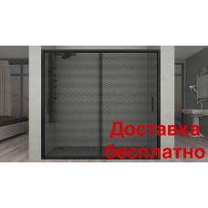 Душові двері Aquanil CARMEN Dark 120х190 см Тонована Перфорація з чорним профілем