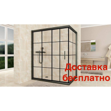Душова кабіна Aquanil MINNESOTA 120х80х190 см Black Line з чорним профілем