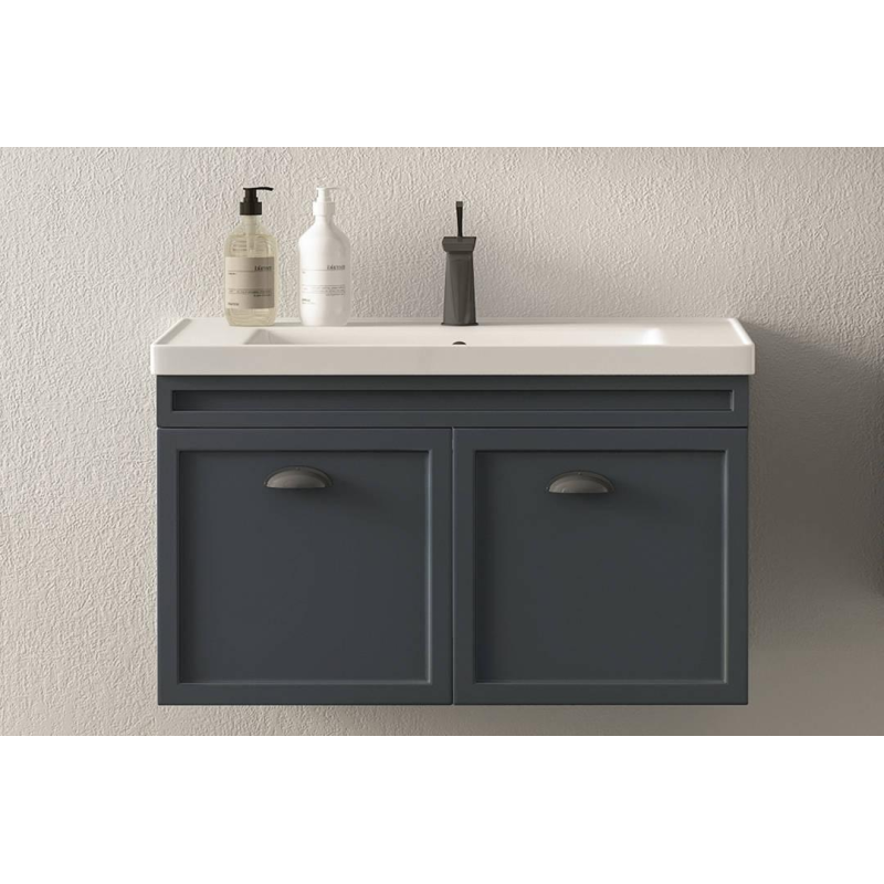 Підвісна тумба з умивальником GOLD Ban-Yom TRIA 80 см Antrasit Підвісна тумба з умивальником GOLD Ban-Yom TRIA 80 см Antrasit