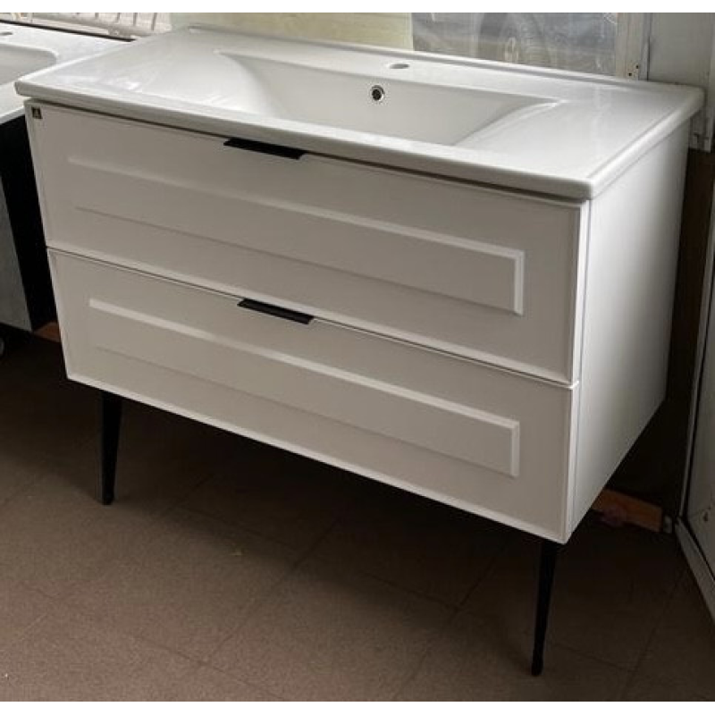 Підвісна тумба з умивальником GOLD Ban-Yom Burbery 100 см Біла Підвісна тумба з умивальником GOLD Ban-Yom Burbery 100 см Біла