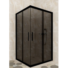 Душова кабіна Aquanil INDIANA 90х90х190 см тоноване скло з чорним профілем