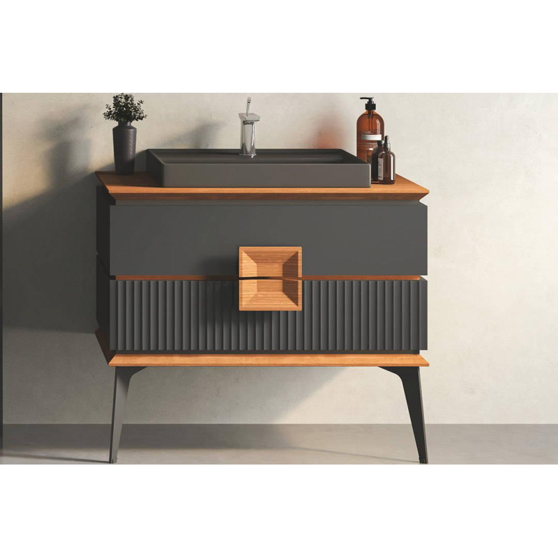 Тумба підвісна з умивальником GOLD Ban-Yom CAVALLI 90 см