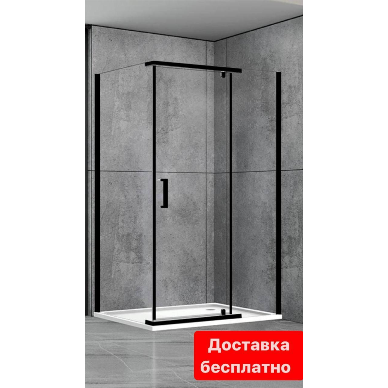 Душова кабіна Aquanil Camellia 100х100х190 см прозоре скло з чорним профілем Душова кабіна Aquanil Camellia 100х100х190 см прозоре скло з чорним профілем