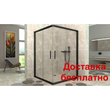 Душова кабіна Aquanil INDIANA 100х90х190 см прозоре стелко чорний профіль