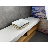 Умивальник накладний Aquanil Burberry  480x370x130 мм квадратна