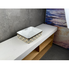 Умивальник накладний Aquanil Burberry  480x370x130 мм квадратна