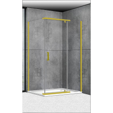 Душова кабіна Aquanil Camellia 120х100х190 см прозоре скло профіль Золото