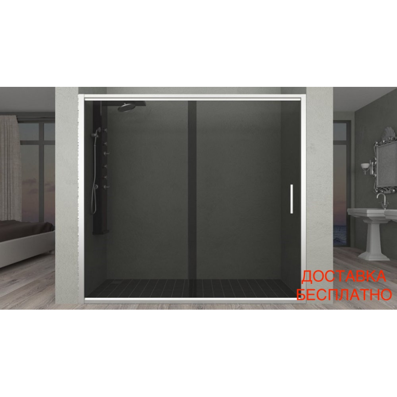 Душова двері Aquanil CARMEN, 120х190, розсувні двері, тоноване скло Душова двері Aquanil CARMEN, 120х190, розсувні двері, тоноване скло