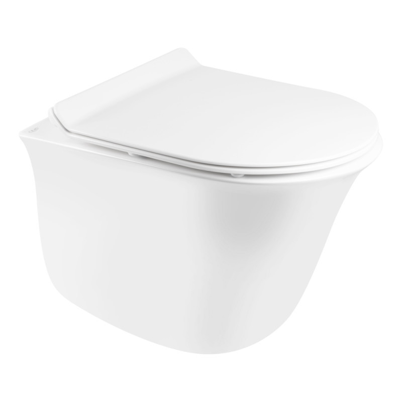 Унітаз підвісний Qtap Virgo безободковий з сидінням Slim Soft-close QT1833051ERW Унітаз підвісний Qtap Virgo безободковий з сидінням Slim Soft-close QT1833051ERW