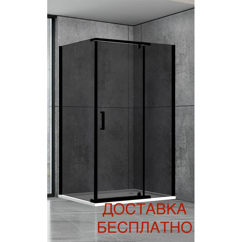 Душова кабіна Aquanil Camellia 120х90х190 см Тоноване скло з чорним профілем