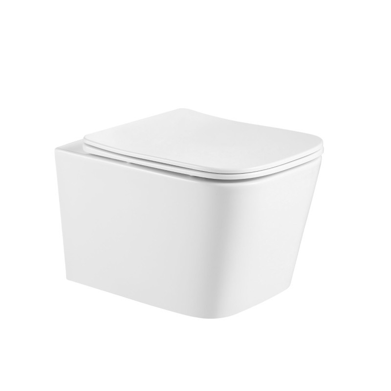 Унітаз підвісний Qtap Crow безобідковий з сідінням Soft-close QT05335171W Унітаз підвісний Qtap Crow безобідковий з сідінням Soft-close QT05335171W