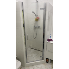 Душові двері Aquanil Crystal, 80-82cmх190 6mm, двері розстібні, скло прозоре хром профіль