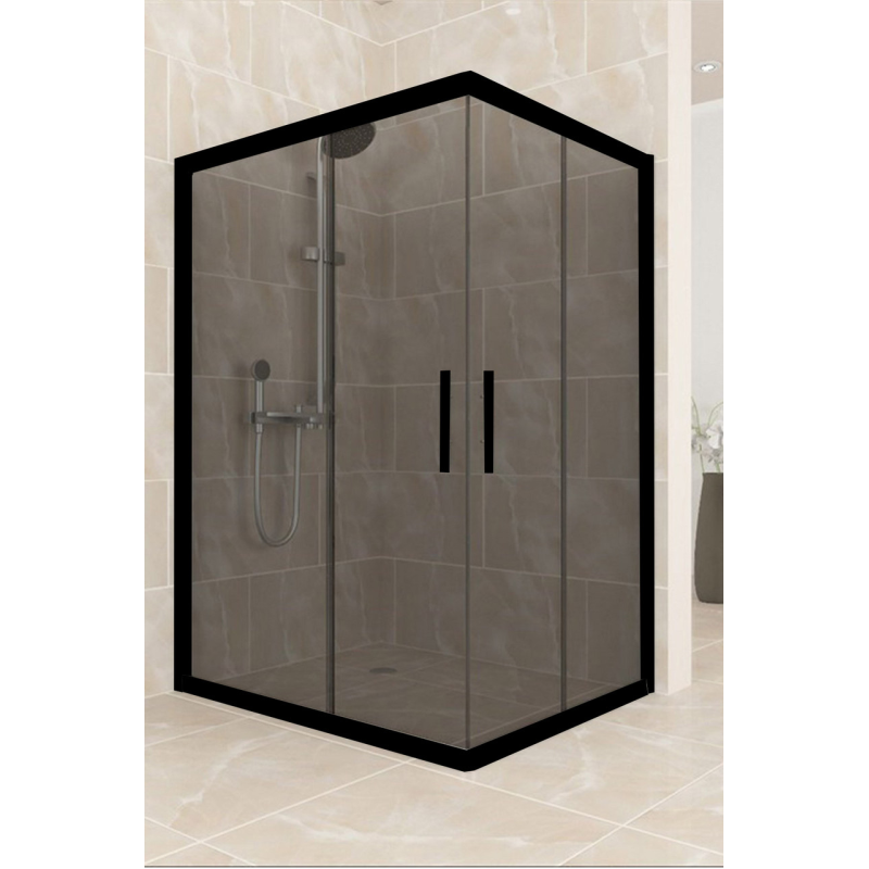 Душова кабіна Aquanil UNIMAR 110х90х190 см тоноване скло з чорним профілем