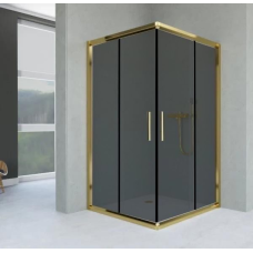 Душова кабіна Aquanil UNIMAR 100х80х190 см тоноване скло з золотим профілем