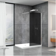 Душова перегородка Aquanil FIT 90x195 см Тоноване скло хром профіль