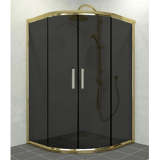 Душова кабіна Aquanil ALONZA 100х100х190 см тоноване скло золотий профіль