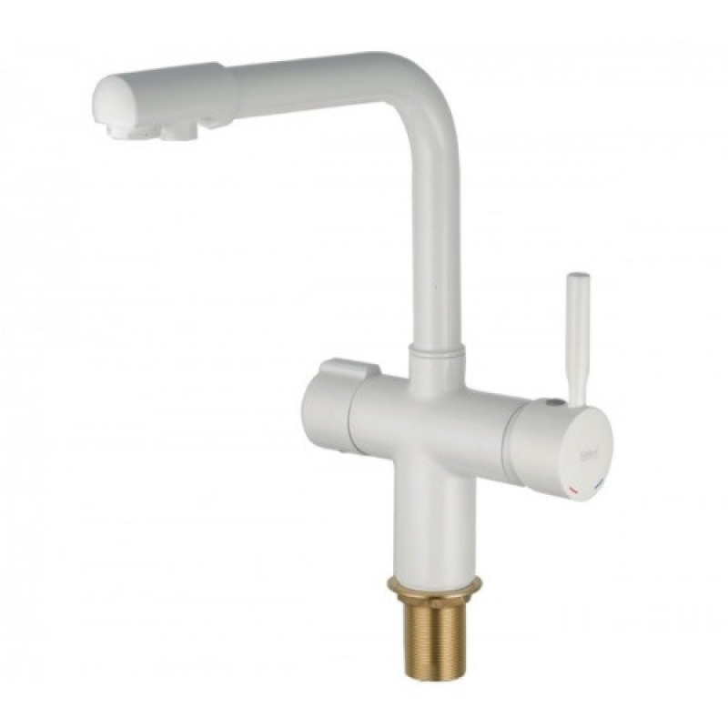 Змішувач із краном для питної води HAIBA HANS 021 WHITE HB0842 Змішувач із краном для питної води HAIBA HANS 021 WHITE HB0842